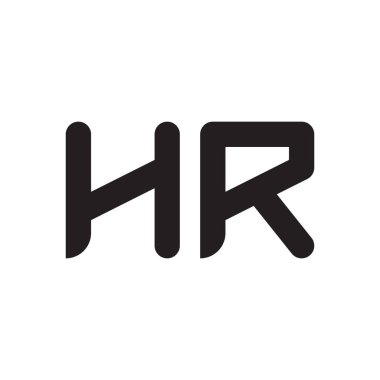 hr ilk harf vektör logo simgesi