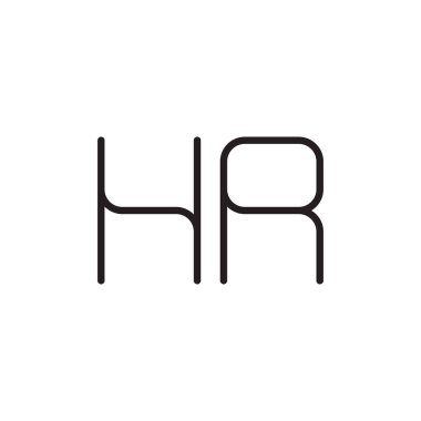hr ilk harf vektör logo simgesi