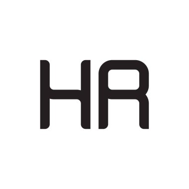 hr ilk harf vektör logo simgesi