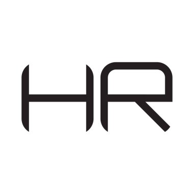 hr ilk harf vektör logo simgesi