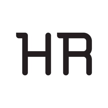 hr ilk harf vektör logo simgesi