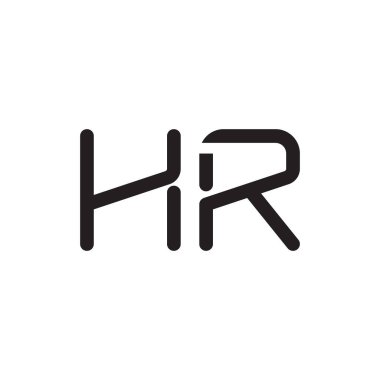 hr ilk harf vektör logo simgesi