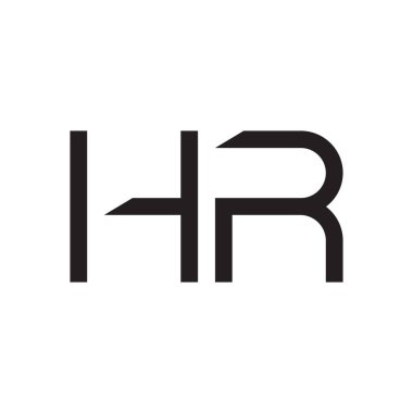 hr ilk harf vektör logo simgesi