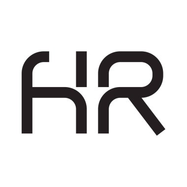 hr ilk harf vektör logo simgesi