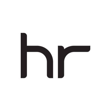 hr ilk harf vektör logo simgesi