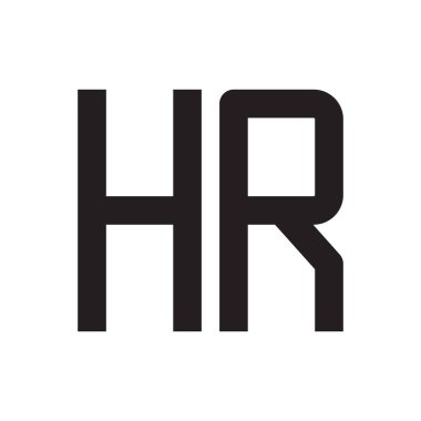 hr ilk harf vektör logo simgesi