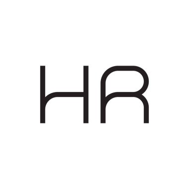 hr ilk harf vektör logo simgesi