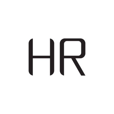 hr ilk harf vektör logo simgesi