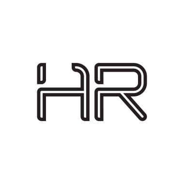 hr ilk harf vektör logo simgesi