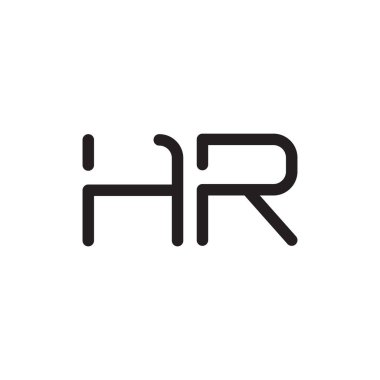 hr ilk harf vektör logo simgesi