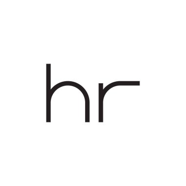 hr ilk harf vektör logo simgesi