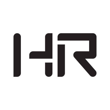 hr ilk harf vektör logo simgesi