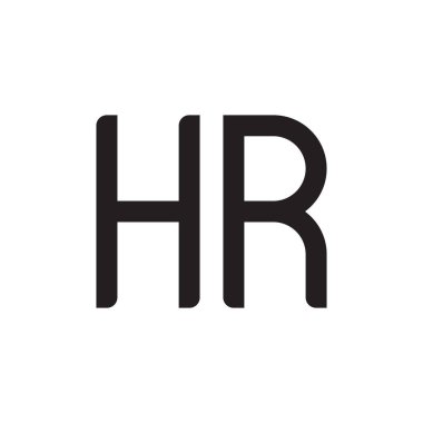 hr ilk harf vektör logo simgesi