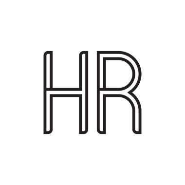 hr ilk harf vektör logo simgesi