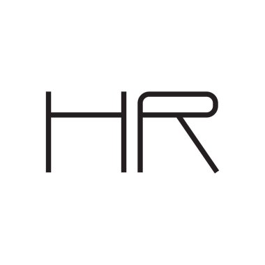 hr ilk harf vektör logo simgesi