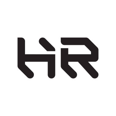 hr ilk harf vektör logo simgesi