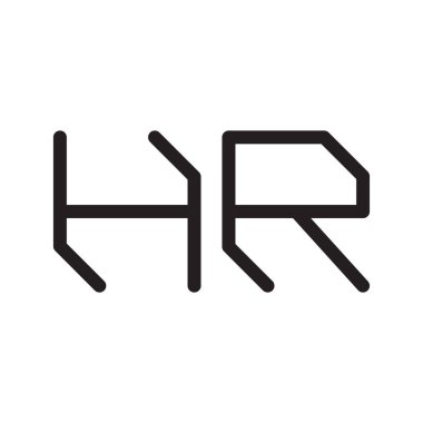 hr ilk harf vektör logo simgesi