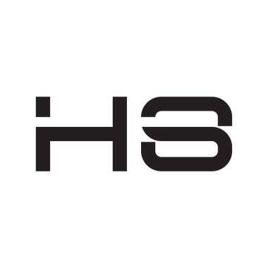 hs ilk harf vektör logo simgesi