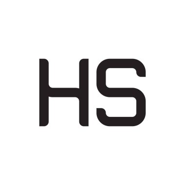 hs ilk harf vektör logo simgesi