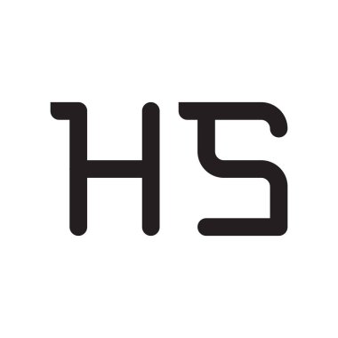 hs ilk harf vektör logo simgesi