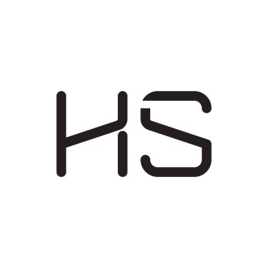 hs ilk harf vektör logo simgesi