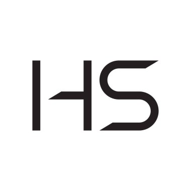 hs ilk harf vektör logo simgesi
