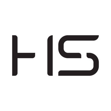 hs ilk harf vektör logo simgesi