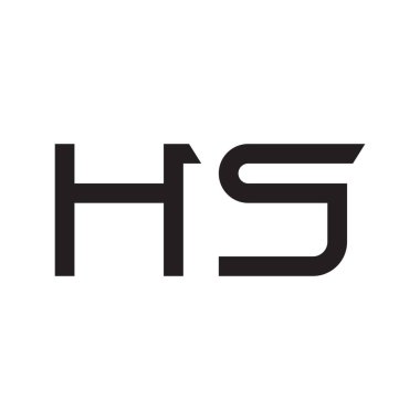 hs ilk harf vektör logo simgesi
