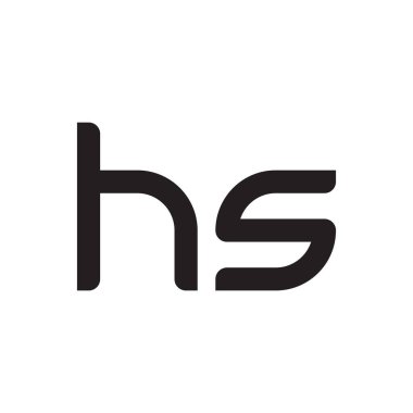 hs ilk harf vektör logo simgesi