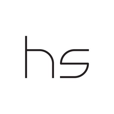 hs ilk harf vektör logo simgesi