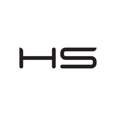 hs ilk harf vektör logo simgesi