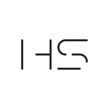 hs ilk harf vektör logo simgesi