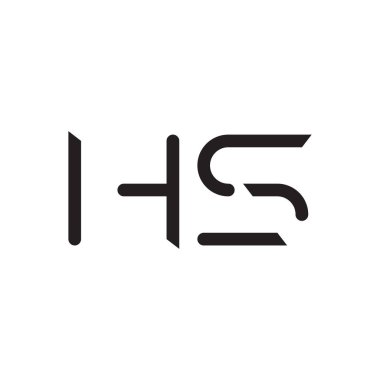hs ilk harf vektör logo simgesi