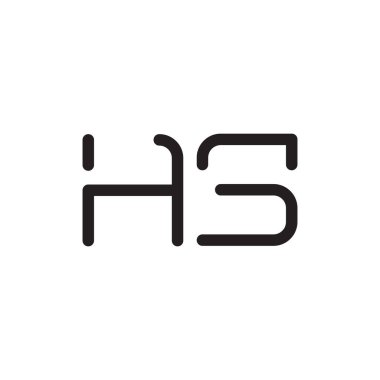 hs ilk harf vektör logo simgesi