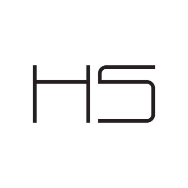 hs ilk harf vektör logo simgesi