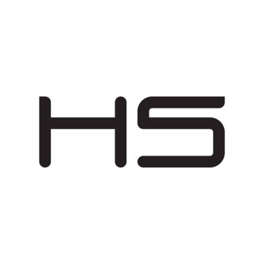 hs ilk harf vektör logo simgesi