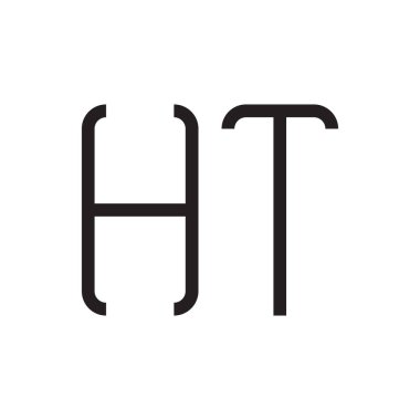 İlk harf vektör logosu simgesi