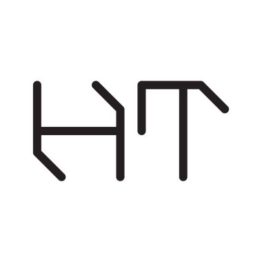 İlk harf vektör logosu simgesi