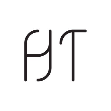 İlk harf vektör logosu simgesi