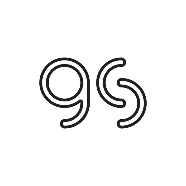 Gs頭文字ベクトルロゴアイコン — ストックベクタ