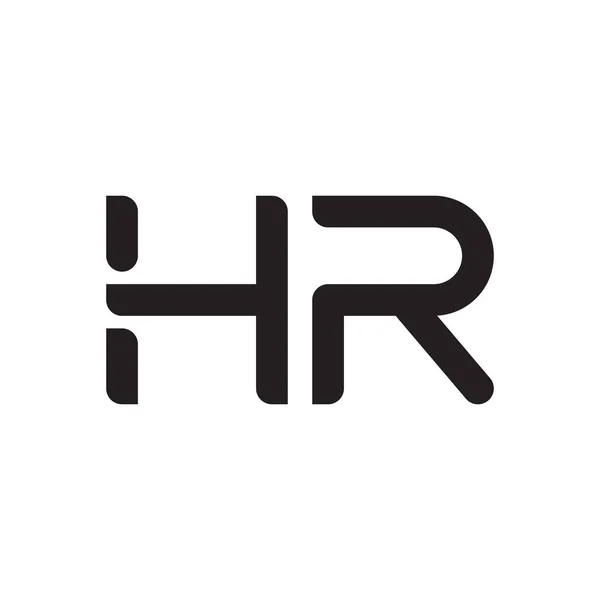 hr ilk harf vektör logo simgesi