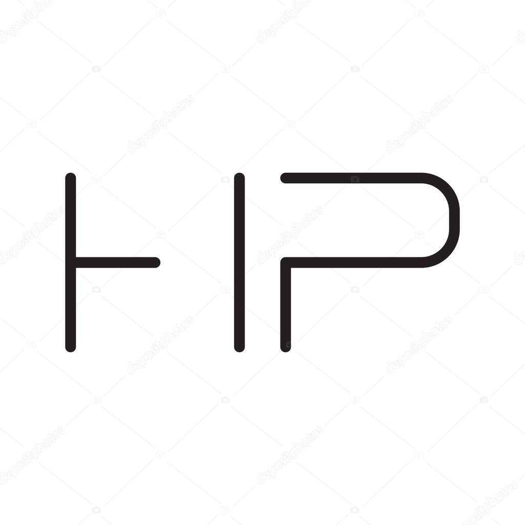 Hp initial letter vector logo icon