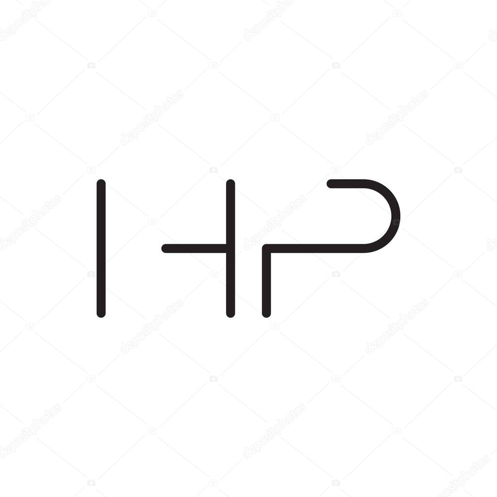 Hp initial letter vector logo icon