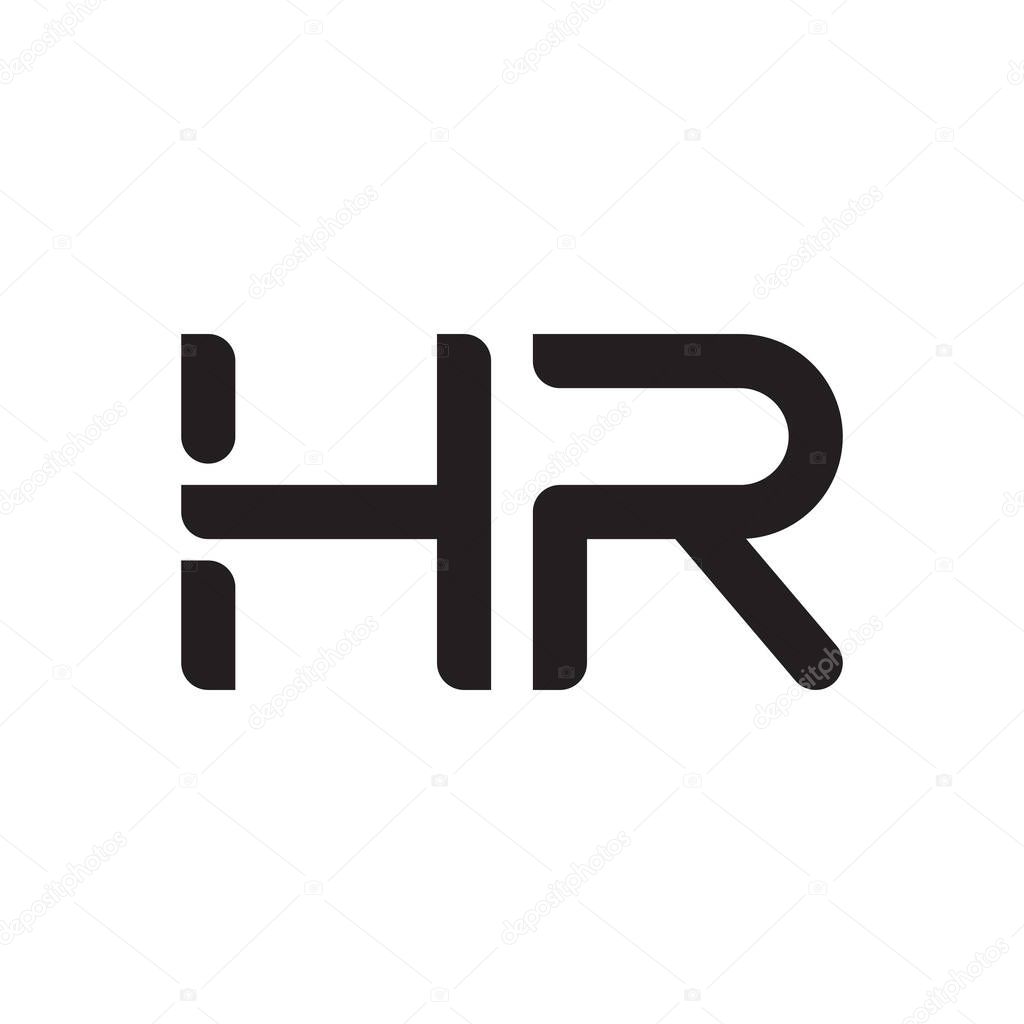 hr initial letter vector logo icon