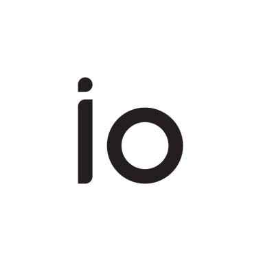 io ilk harf vektör logo simgesi