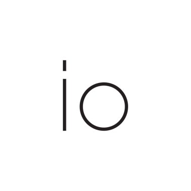 io ilk harf vektör logo simgesi