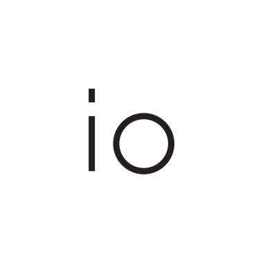 io ilk harf vektör logo simgesi