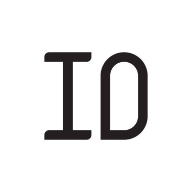 io ilk harf vektör logo simgesi