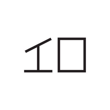 io ilk harf vektör logo simgesi