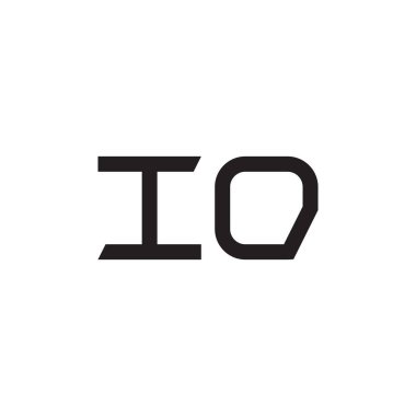 io ilk harf vektör logo simgesi